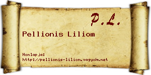 Pellionis Liliom névjegykártya